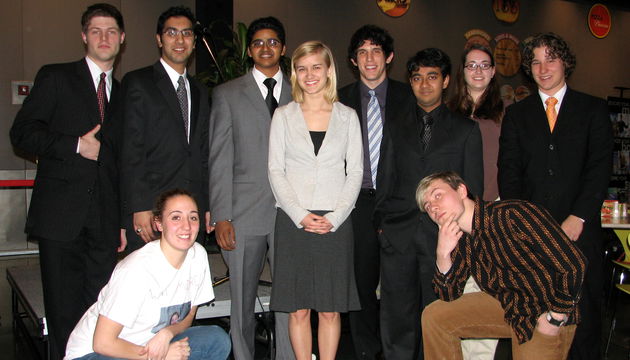 Katherine poses with other student government candidates.